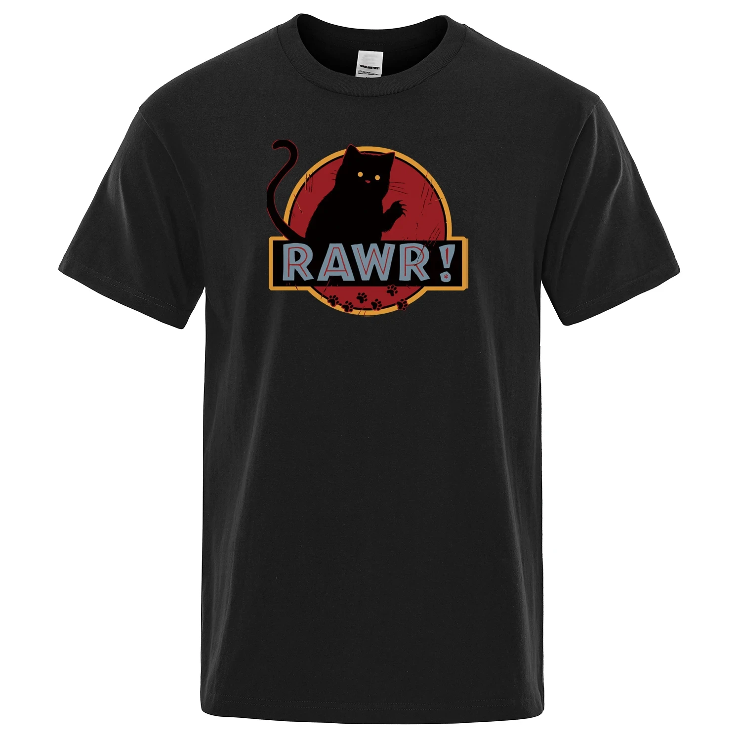 Streetwear Brand Cat - Camiseta masculina de algodão respirável, streetwear