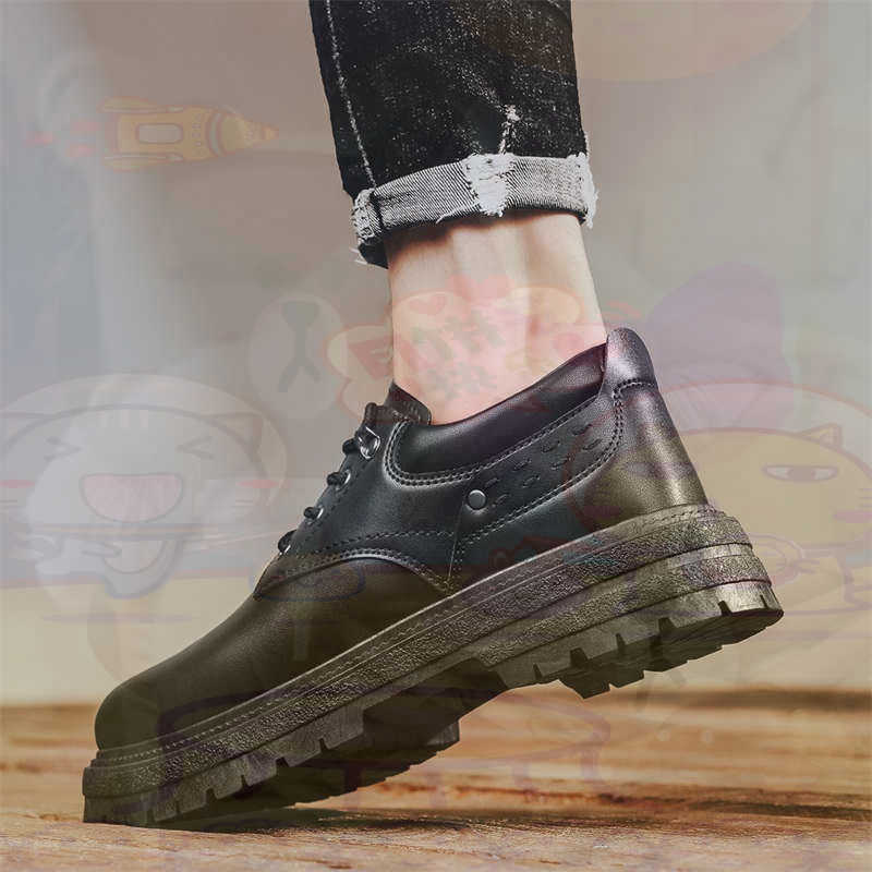 Streetwear High End Brand - Escuro natural couro moda formadores tênis