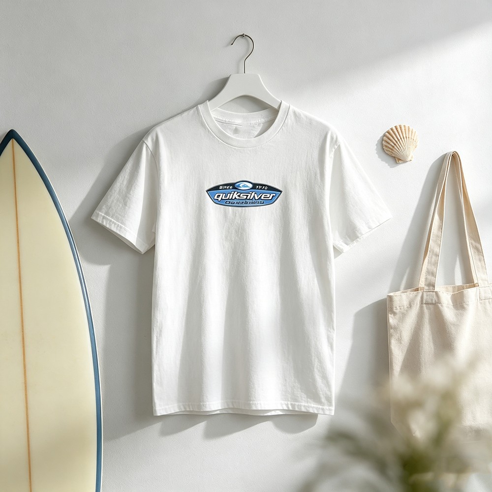 Streetwear Brand Label - Camiseta Gráfica Oval com Logo da
