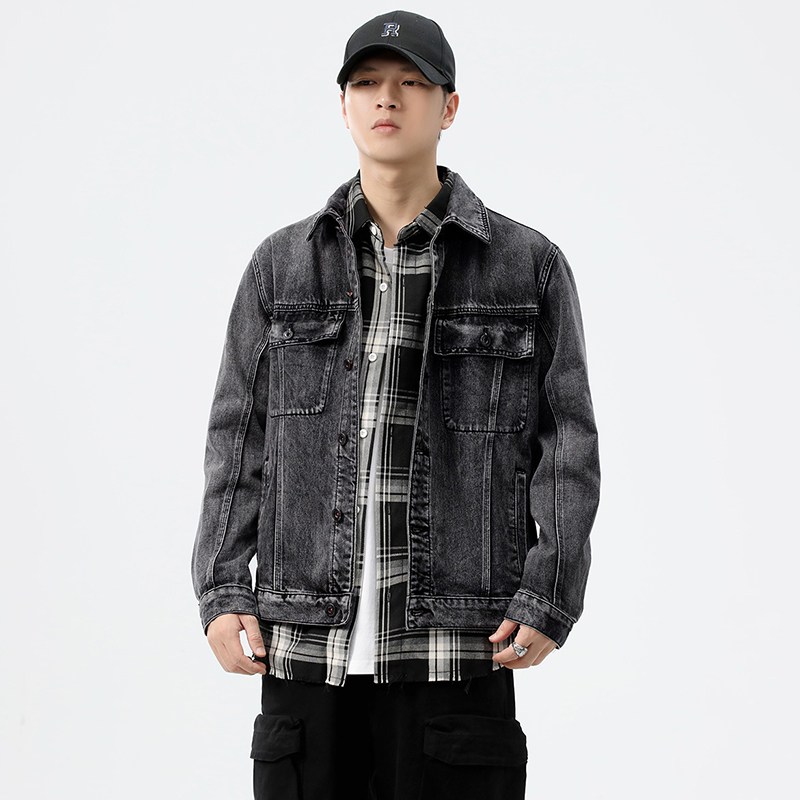 Streetwear Brands 2026 - Jaqueta Jeans Masculina Cinza Outono/Inverno 2026