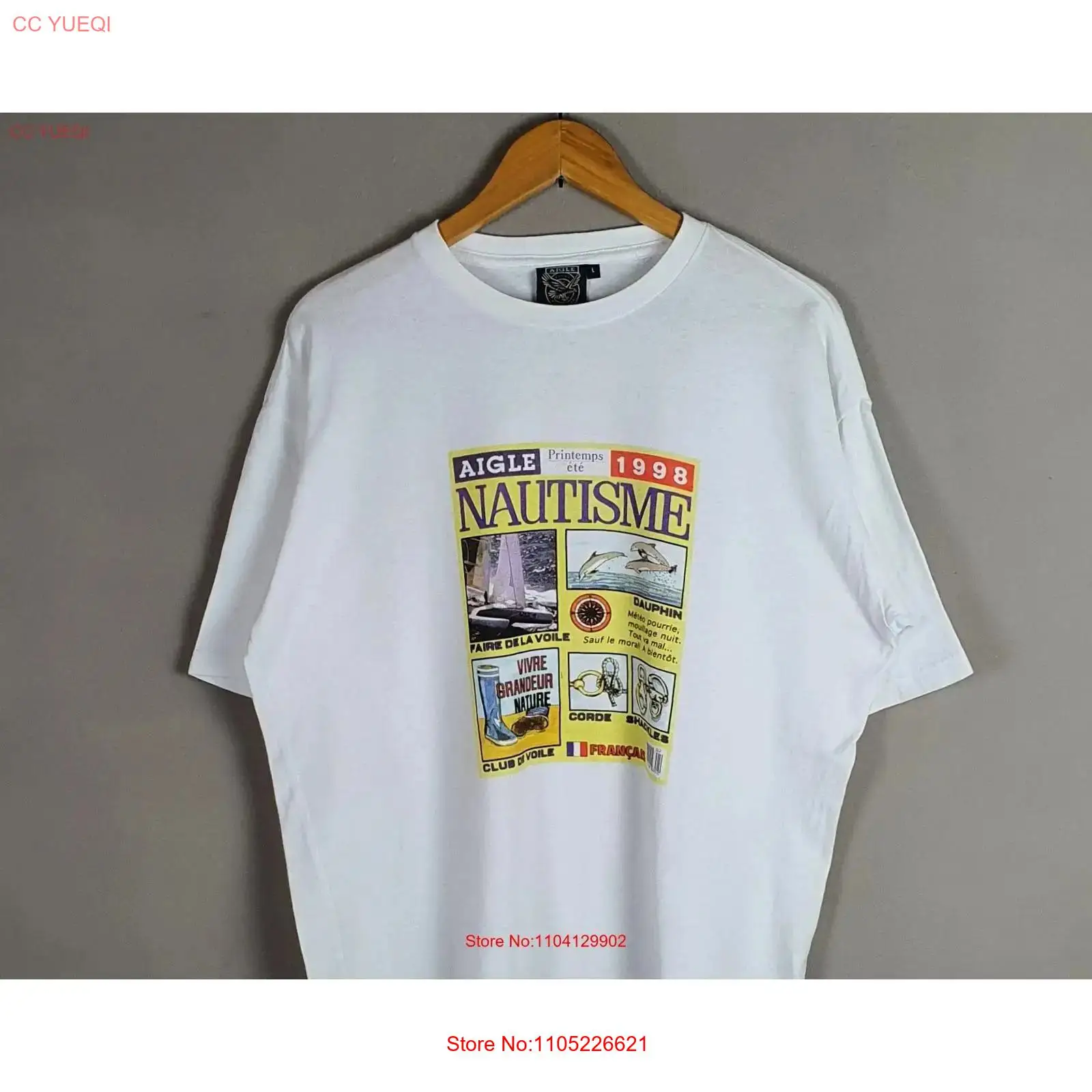 French Streetwear Brand - Camiseta vintage 1998 AIGLE Nautisme primavera
