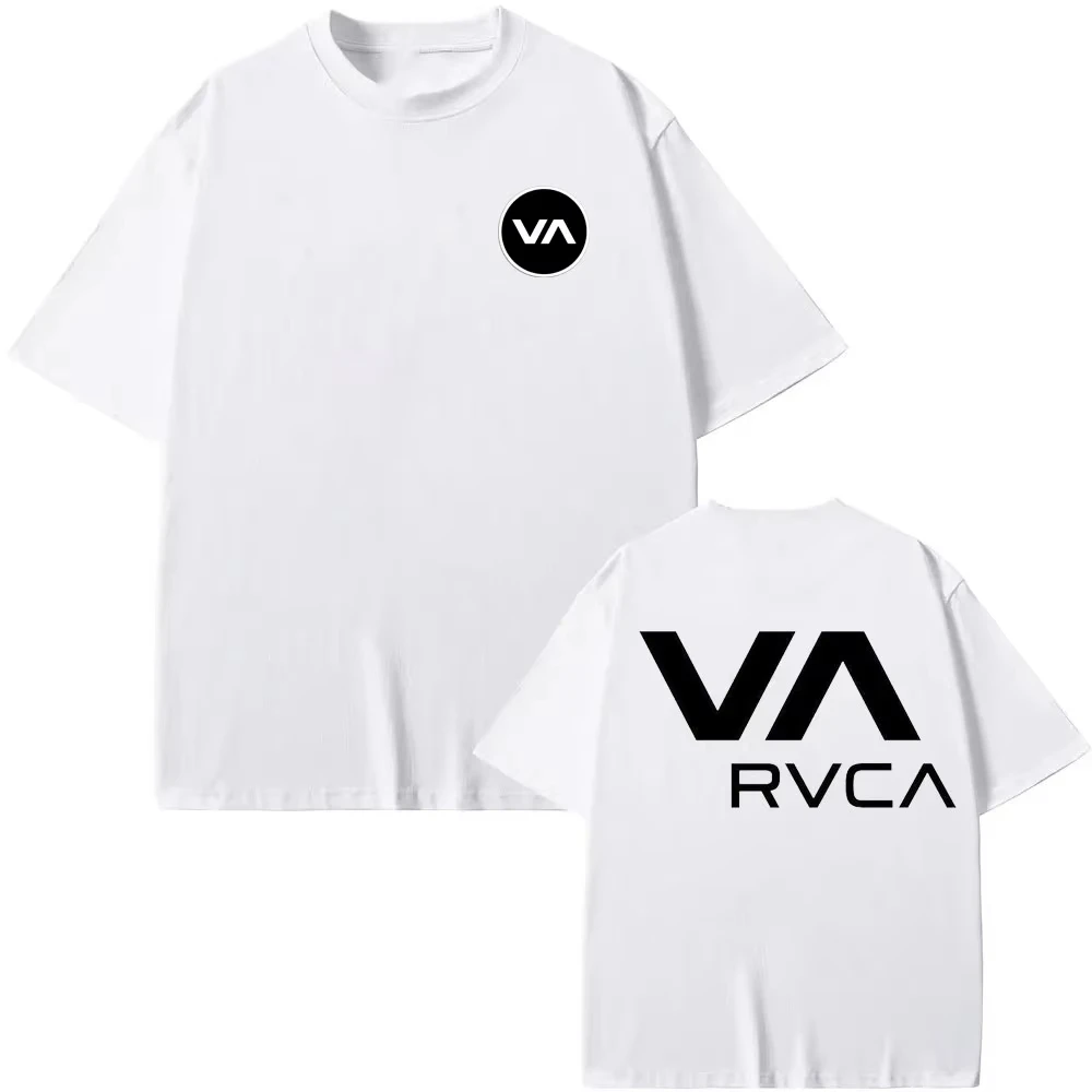 Streetwear Brand Designs - Camiseta RVCA Preta de Algodão para